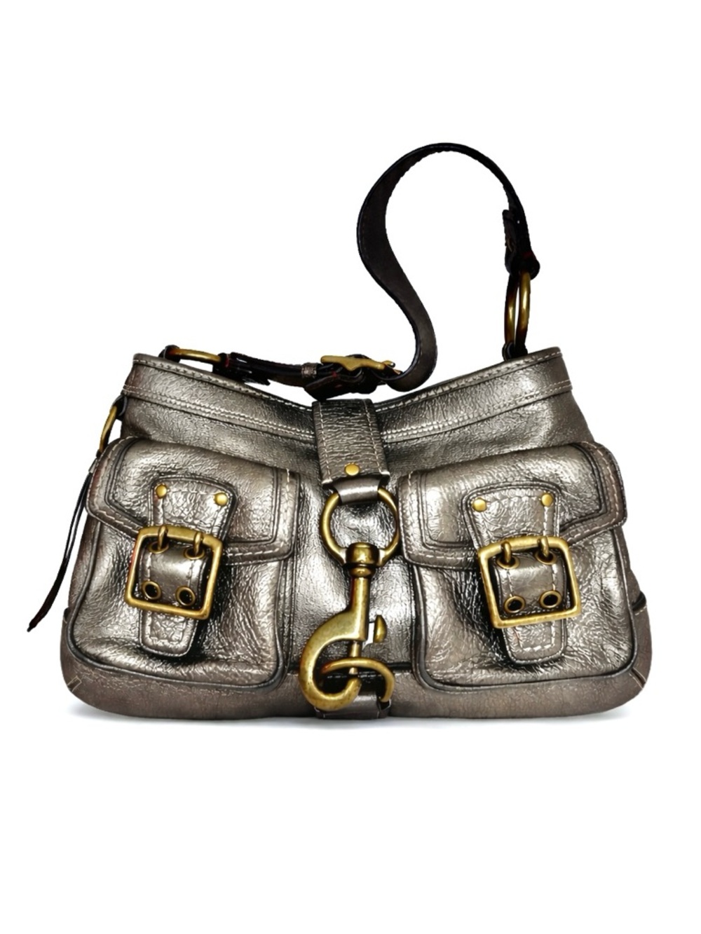 Coach Legacy 65th Anniversary Mandy Satchel Dark Silver Leather Shoulder Bag